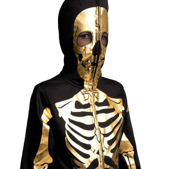 Tipsy Elves Kids' Gold Skeleton Costume (XS, 5) - Picture 5 of 9